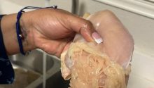 Photo of chicken breast that shreds into spaghetti