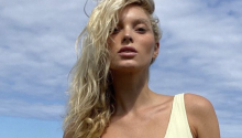 Elsa Hosk Stuns in White See-Through Dress in Latest Selfie