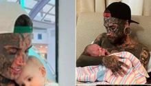 A 24-year-old father, who has several tattoos all over his body, makes the decision to get them erased for his child