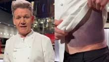 Gordon Ramsay shows off a scary bruise on his torso after getting in a ‘really bad’ bike accident: ‘I’m lucky to be alive’ (VIDEO)