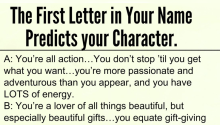 The First Letter In Your Name Predicts Your Character And Personality