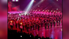 “Amazing Grace” performed by 200 bagpipes brings audience to tears